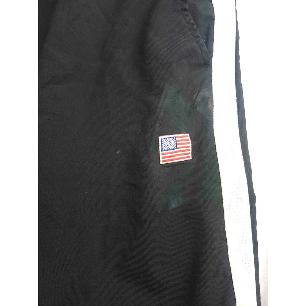 Vintage 90s Y2K Nike Dri Fit Track Pants Mens L Black Striped Sporty Activewear